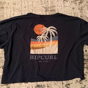 Rip Curl Black Cropped T-Shirt